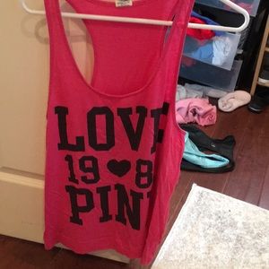 Pink tank top for women